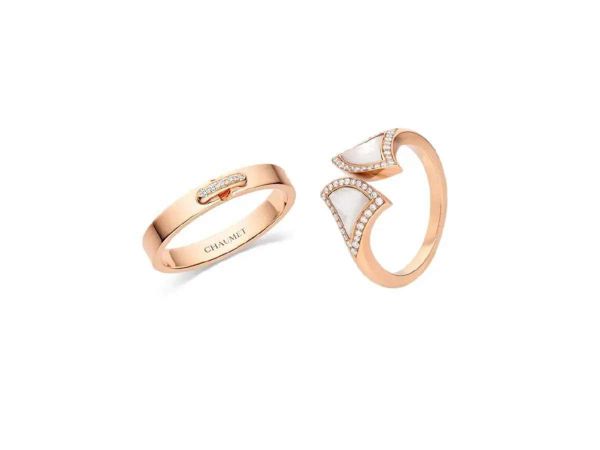 موديلات خواتم صغيرة بالذهب الوردي للفتيات 2022