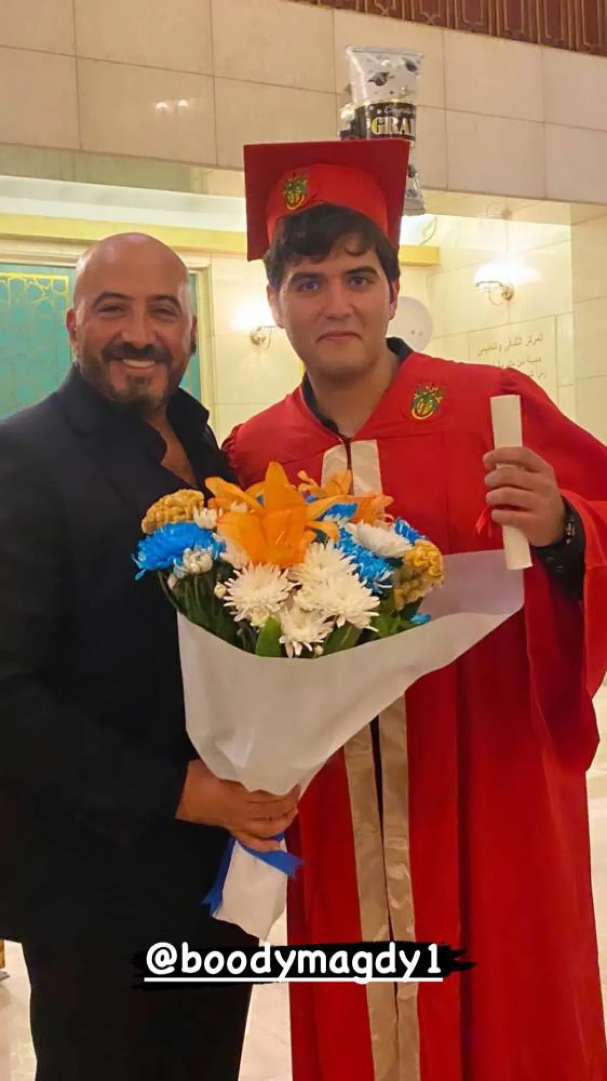 مجدي الهواري وابنه عبد الله - الصورة من ستوري مجدي على إنستغرام