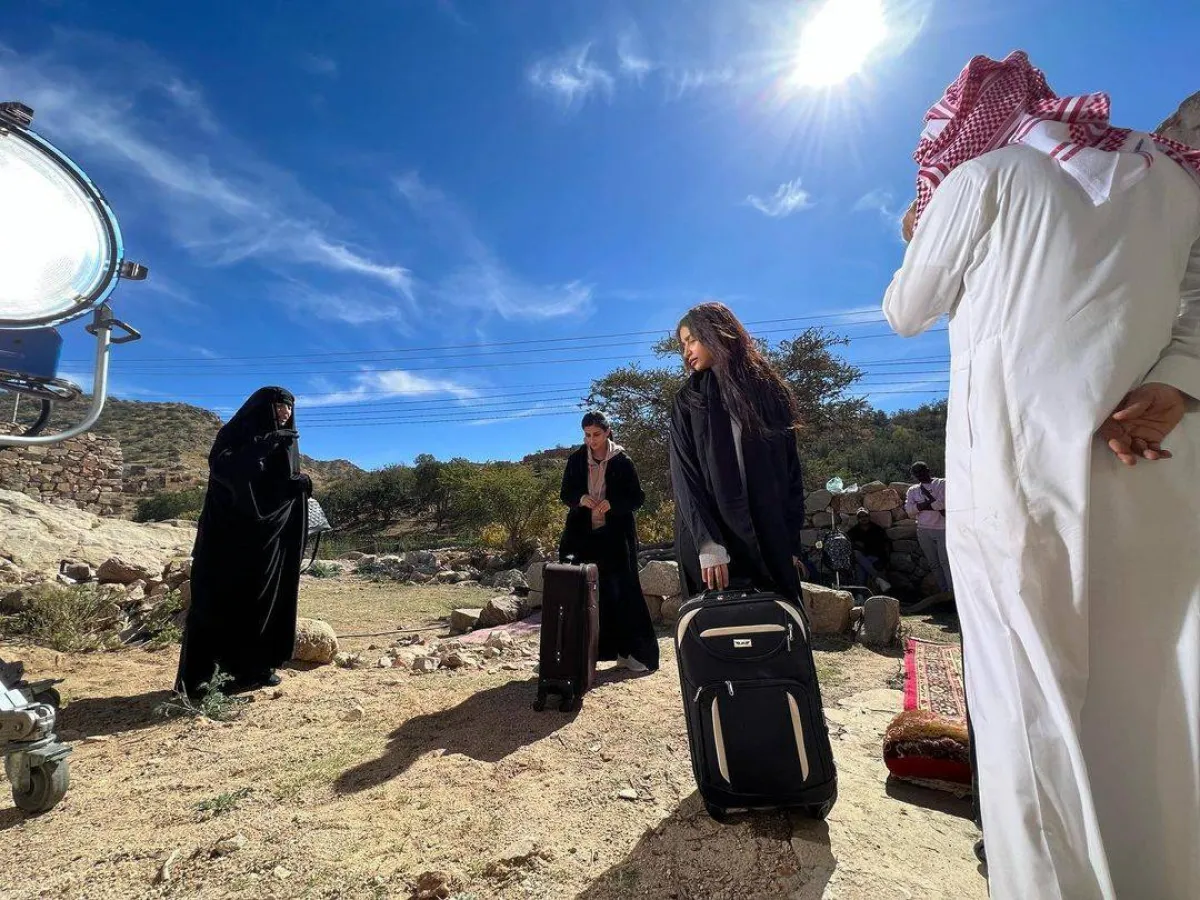 رهف من كواليس مسلسل " عيال نوف" - صورة من صفحتها الرسمية على انستغرام 