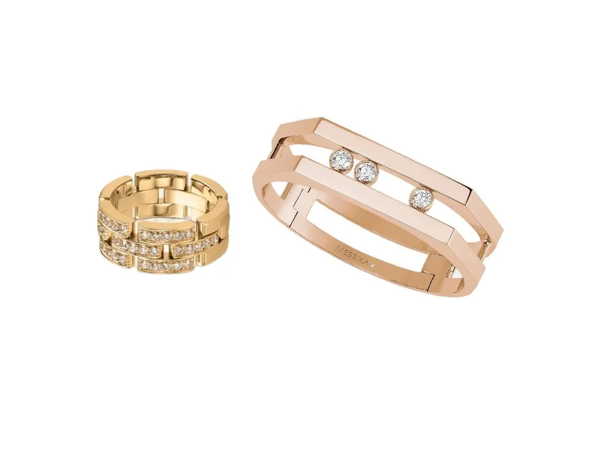 موديلات مجوهرات فاخرة بتصميم هندسي