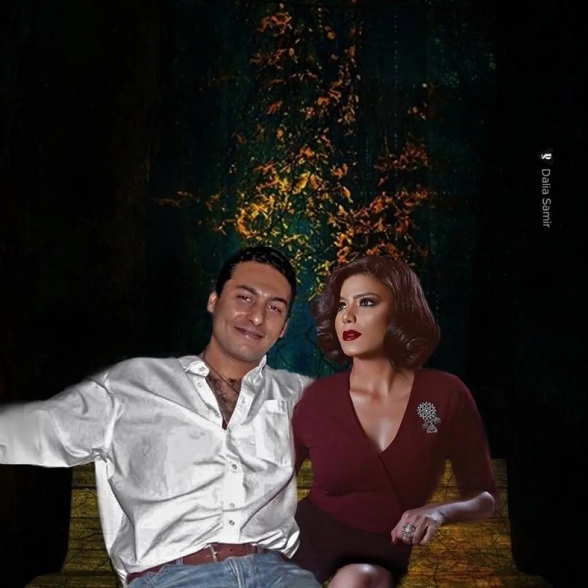 ناهد السباعي وشقيقها فريد المرشدي - الصورة من حسابها على إنستغرام