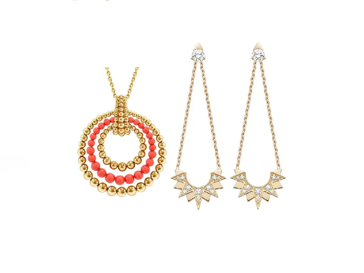 موديلات مجوهرات متدلية بتصميم هندسي