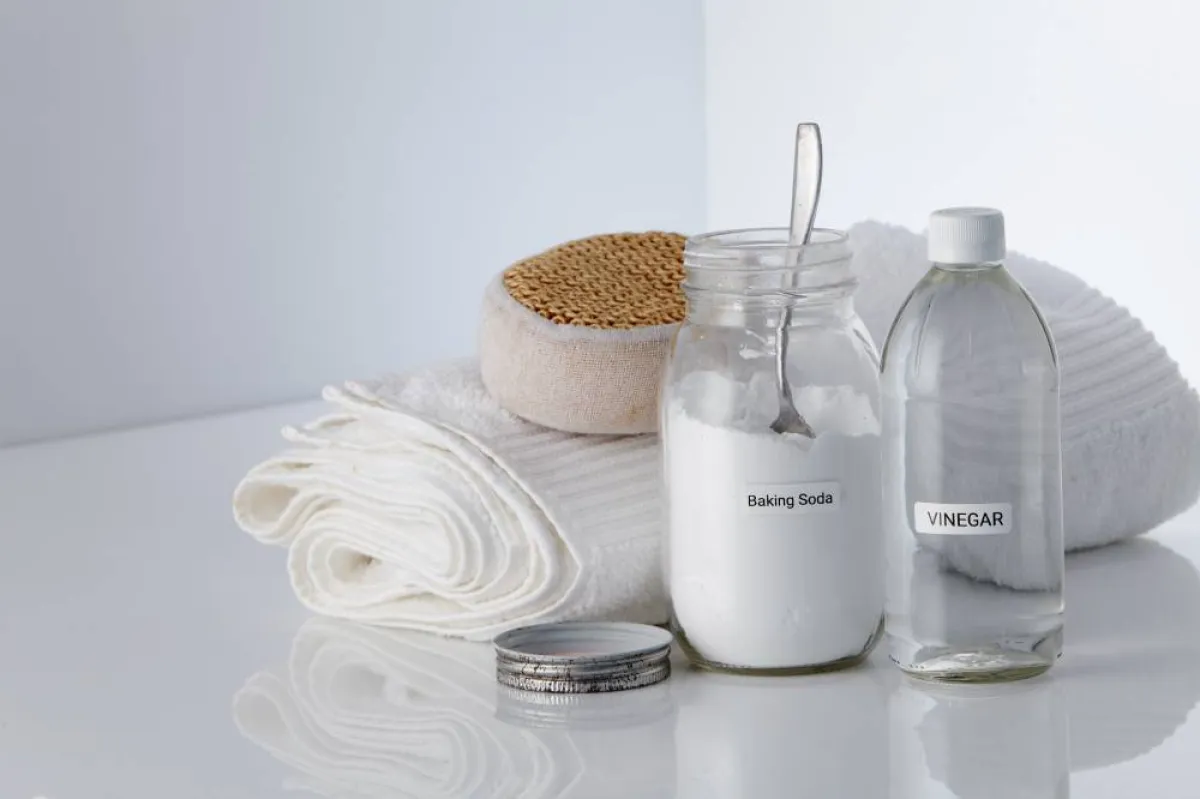 صودا الخبز والخل 