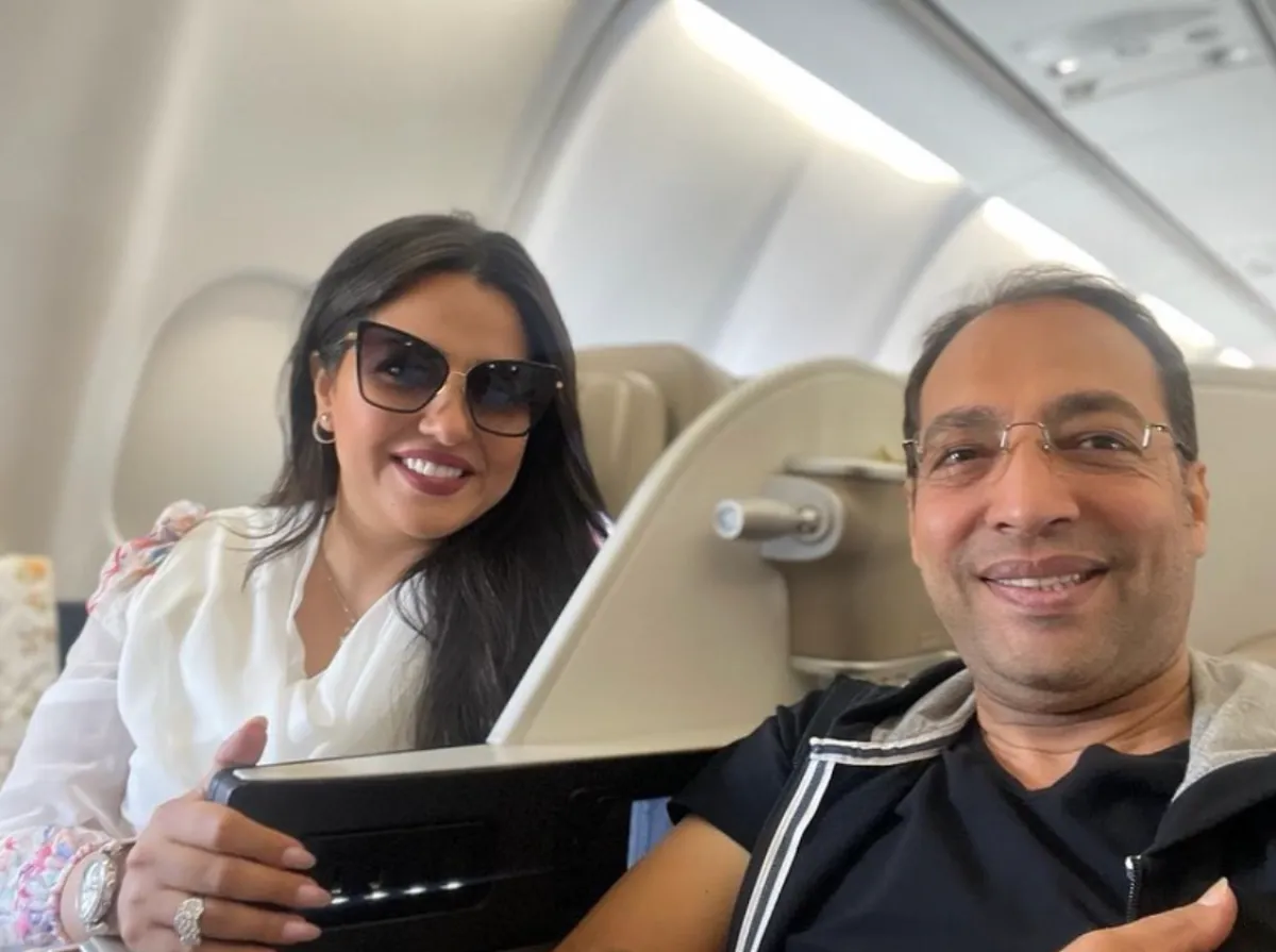 ايمان عبدالغني أثناء رحلتها إلى السعودية مع المايسترو الدكتور ماجد سرور- الصورة من حسابها على الانستجرام