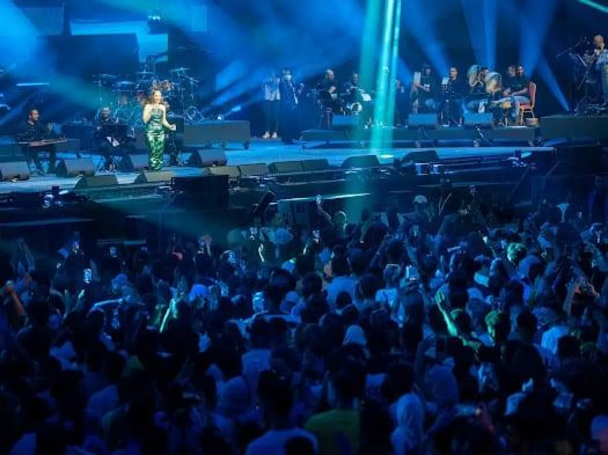 بلقيس تشعل حفل الرياض - الصورة من المسؤول الإعلامي للحفل