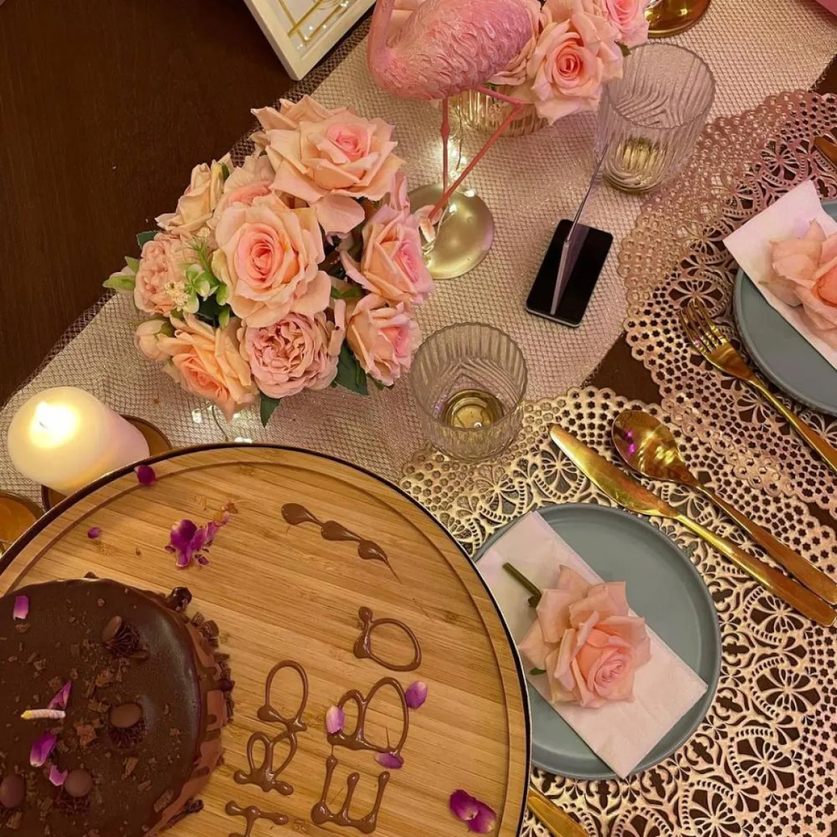 نواف العلي يحتفل بيوم ميلاد زوجته هبة الدري - صورة من صفحة هبة الدري على انستغرام