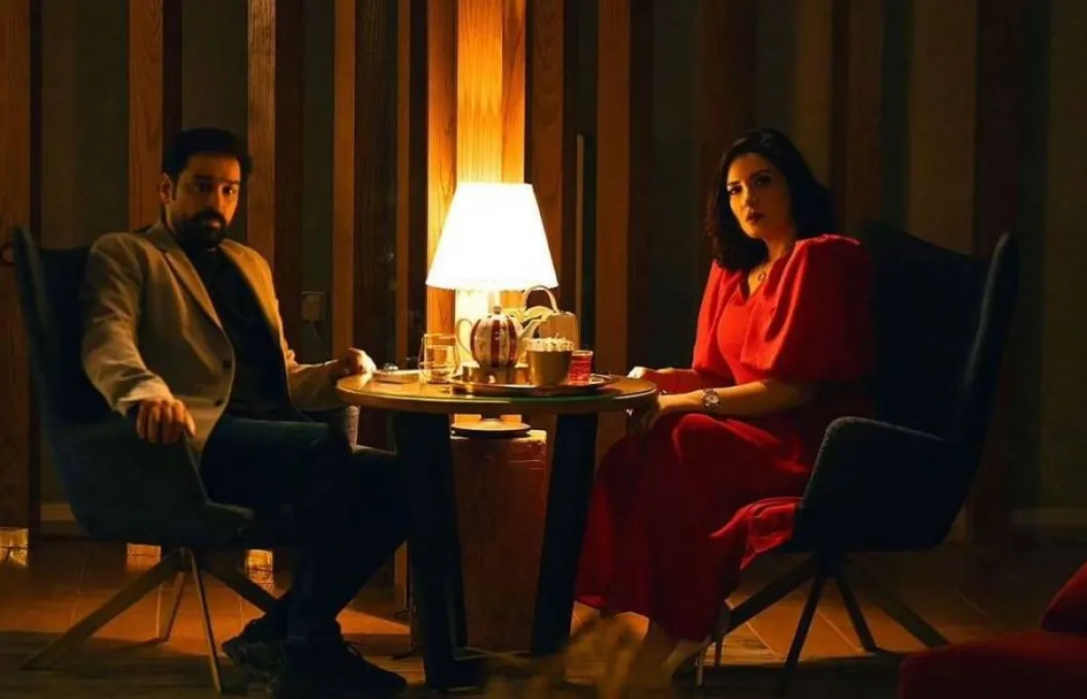 هبة الدري وشهاب جوهر من كواليس مسلسل جنات - صورة من حساب فهد البلوشي على انستغرام