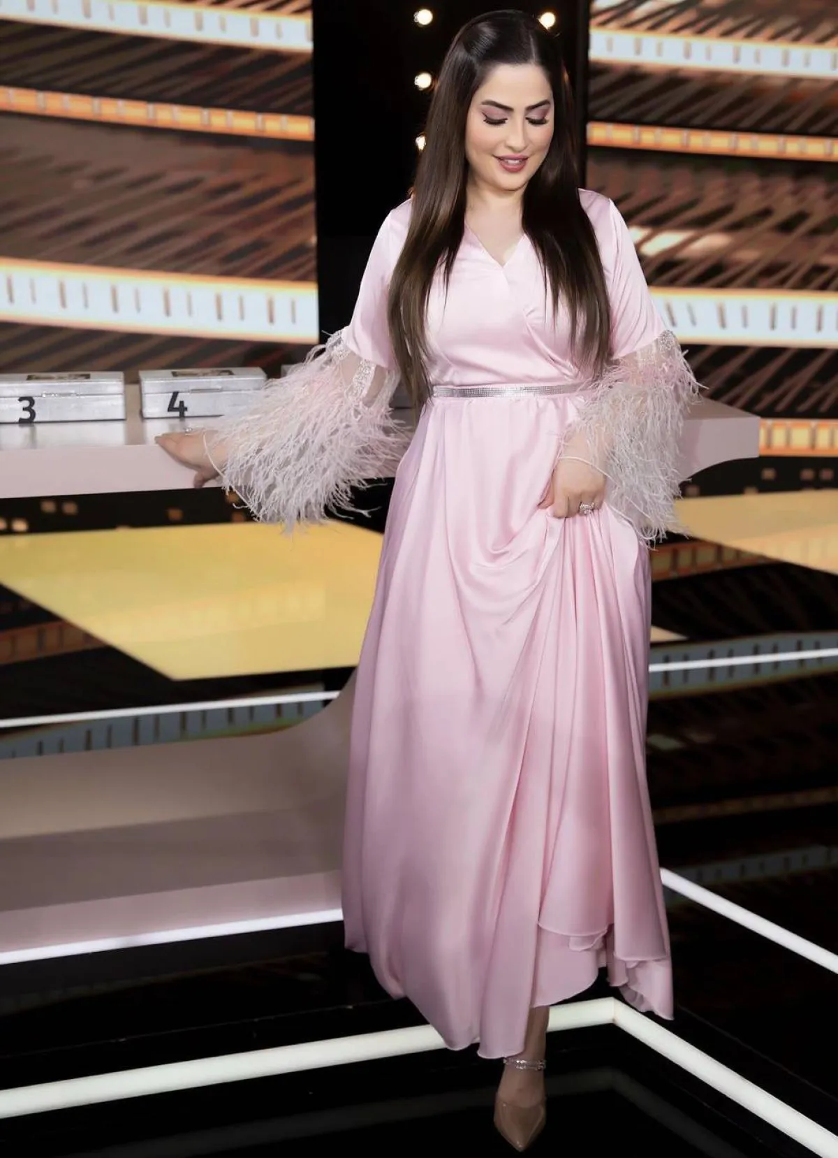 رؤى الصبان بجلابية زهرية