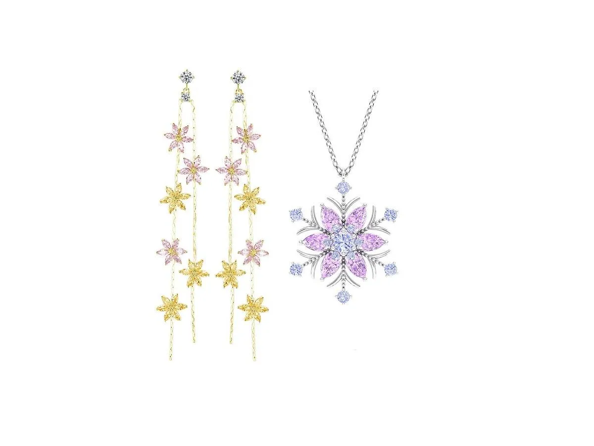 موديلات مجوهرات على شكل زهرة الثلج