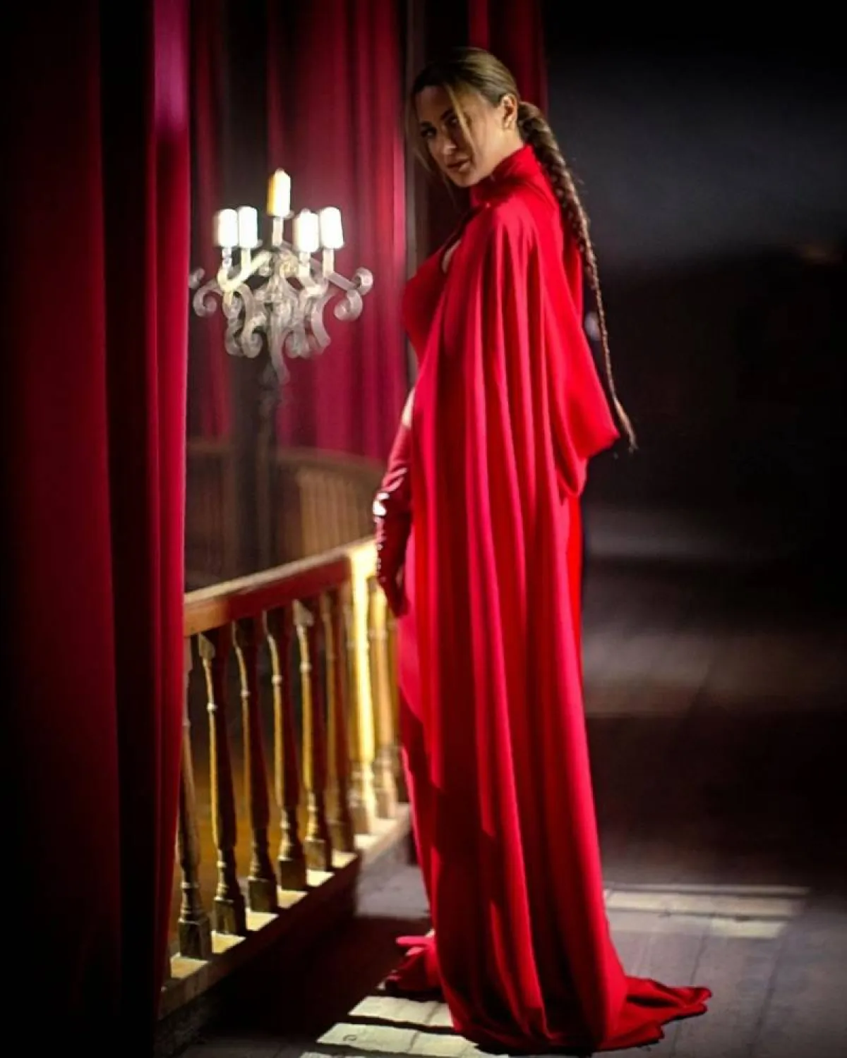 ريم مصطفى من كواليس مسلسل الثمانية - صورة من صفحتها الرسمية على انستغرام