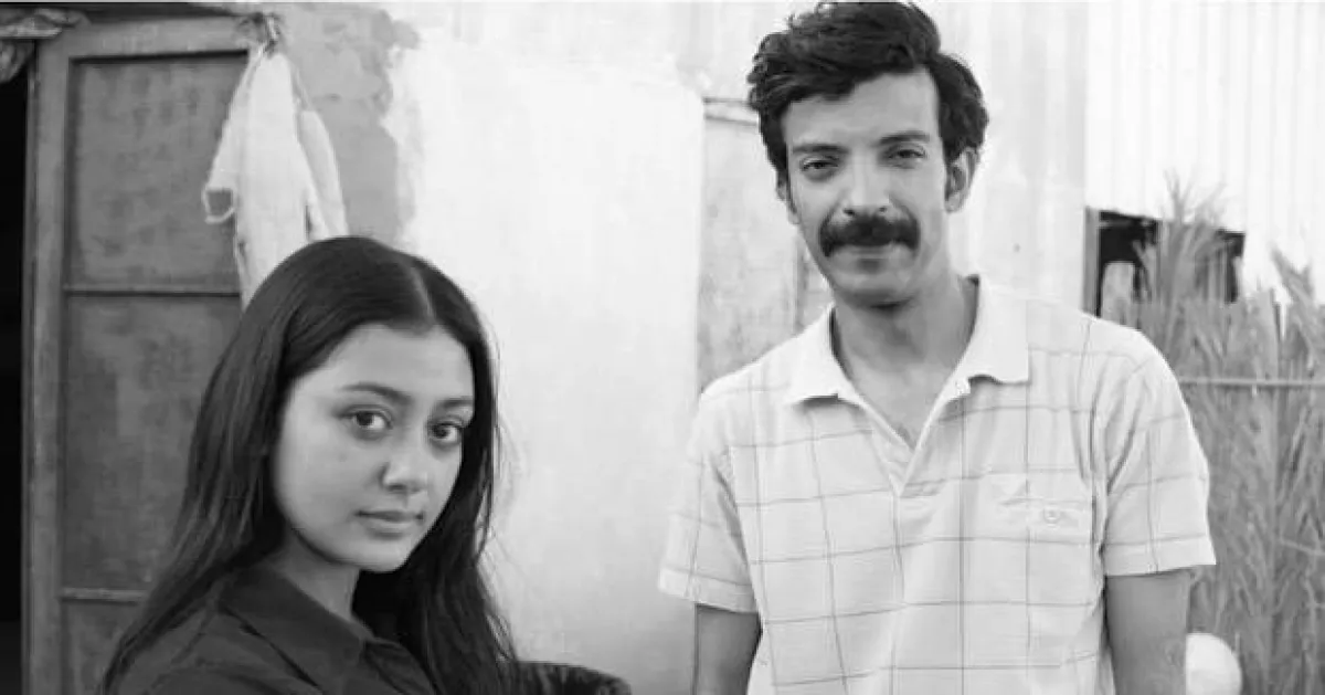 يعقوب الفرحان وماريا بحراوي  في كواليس فيلم "نورة" - صورة من صفحتها الرسمية على " انستغرام"