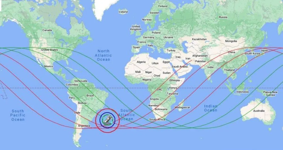  الفلك الدولي يكشف أن السعودية و قطر والسودان ضمن المناطق المحتملة لسقوط الصاروخ الصيني
