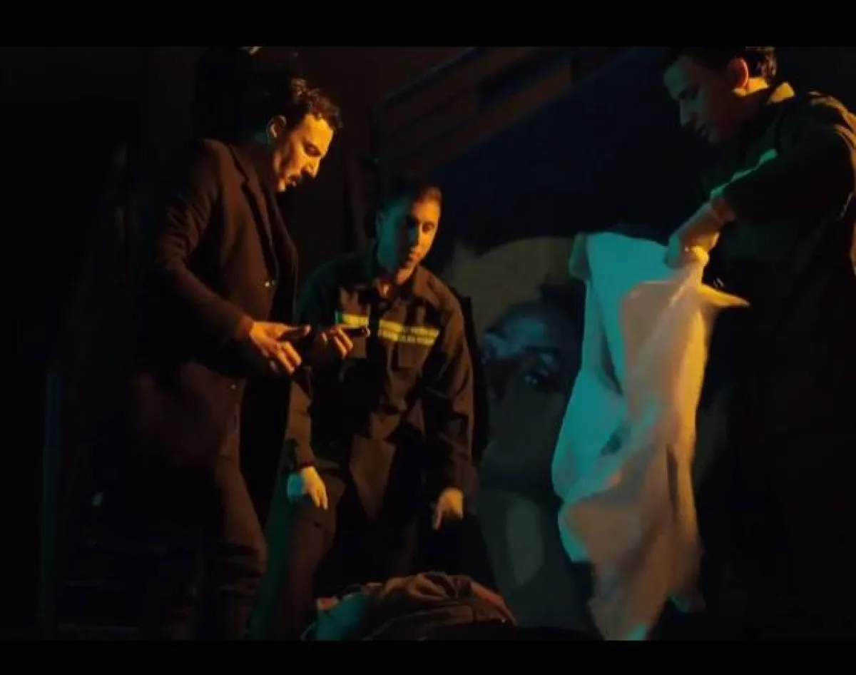 باسل الخياط  من كواليس مسلسل " منعطف خطر" - لقطة شاشة من حساب شاهد على انستغرام