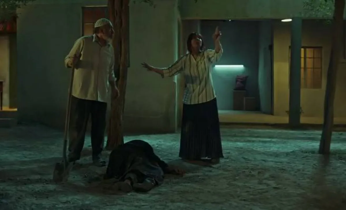 هدى حسين وأحمد الجسمي من كواليس "ست الحسن" - لقطة  شاشة من على حساب شاهد على انستغرام