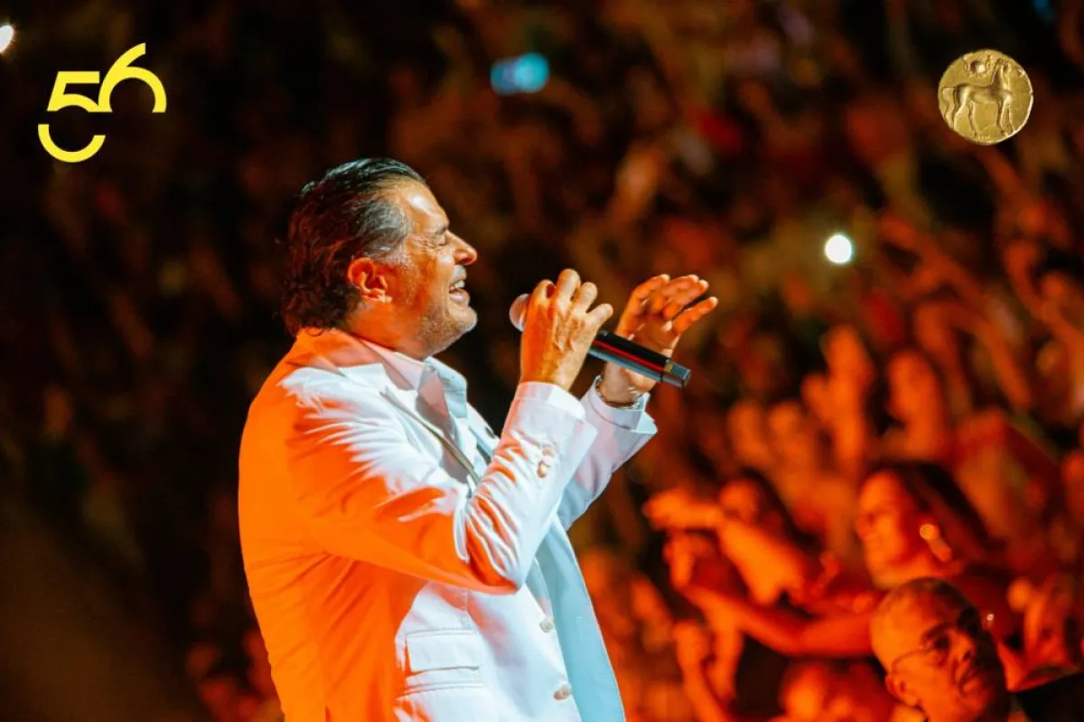 راغب علامة  في حفلة البارحة- الصورة من موقع المهرجان على الفيسبوك