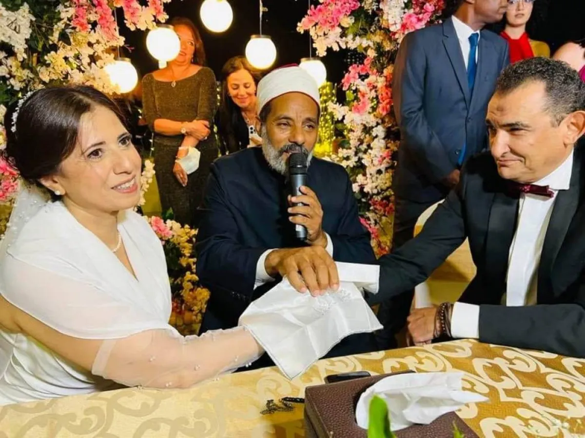 زفاف خالد بهجت وشهيرة سلام - الصورة من ستوري داليا البحيري على إنستغرام