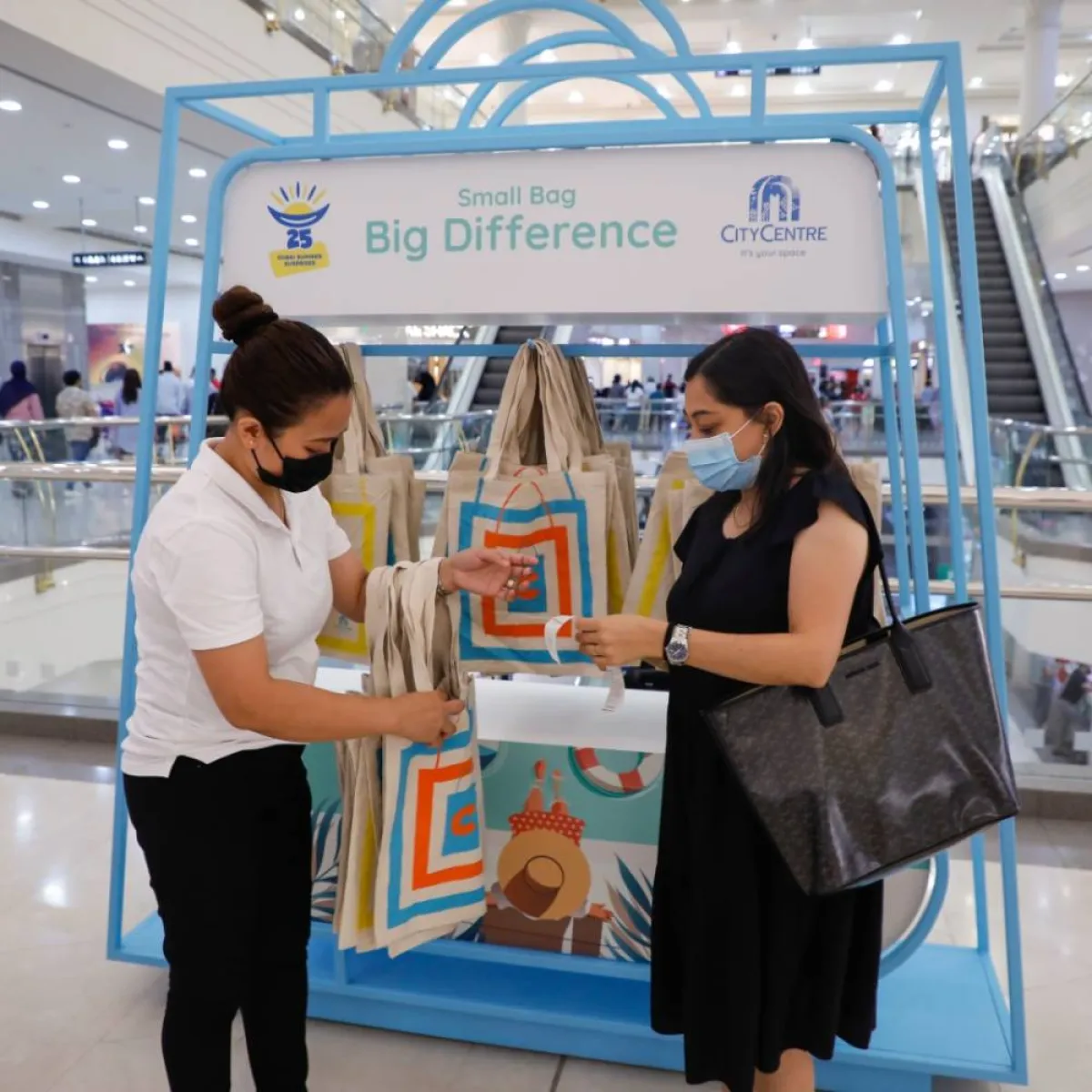 الهدف من الأكياس حماية البيئة. الصورة من "وام"