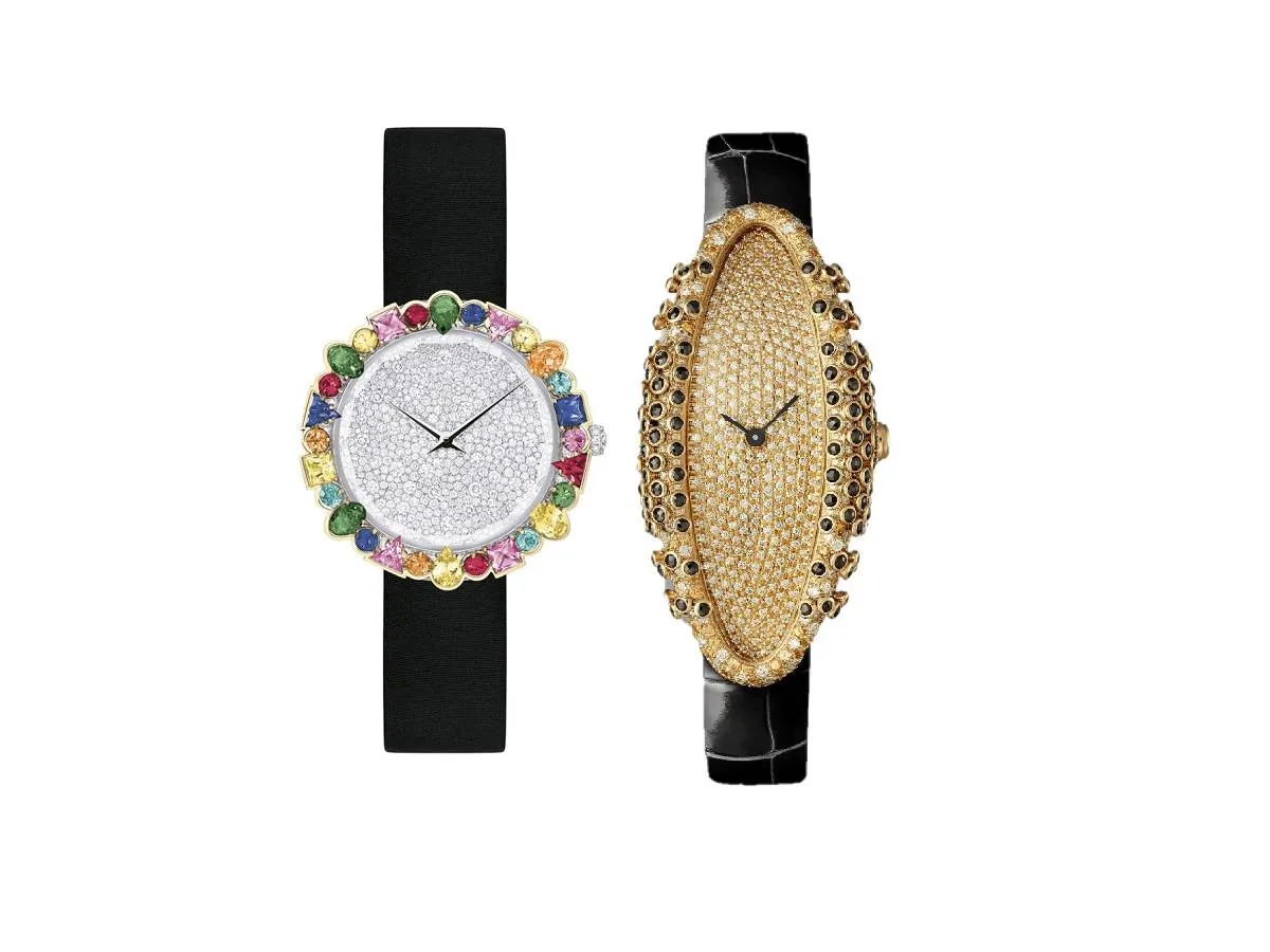 موديلات ساعات مرصعة بالياقوت الأصفر