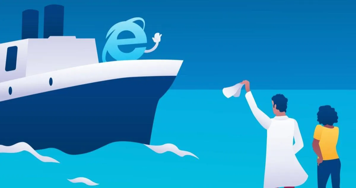 صورة تعبيرية لتوديع متصفح إنترنت إكسبلورر