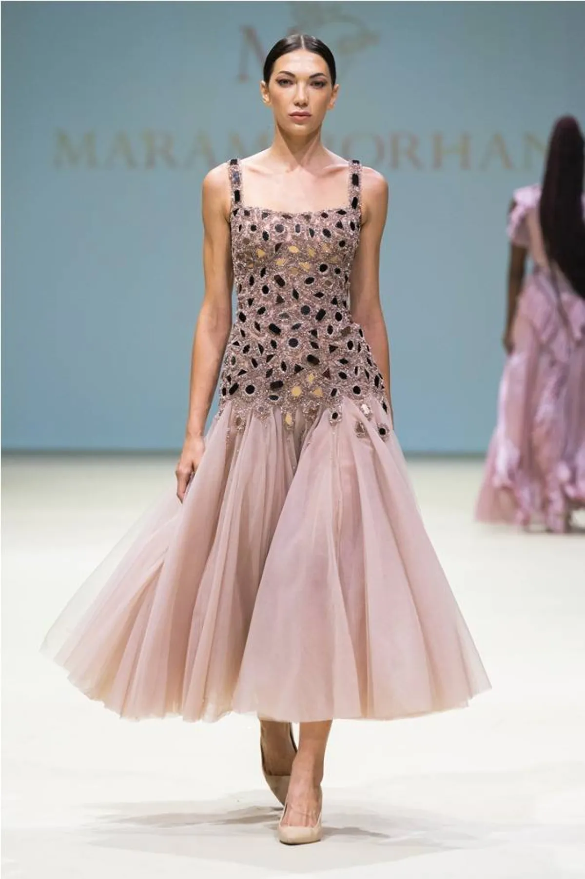 موديلات فساتين سهرة شيفون ودانتيل من مرام برهان  Maram Borhan