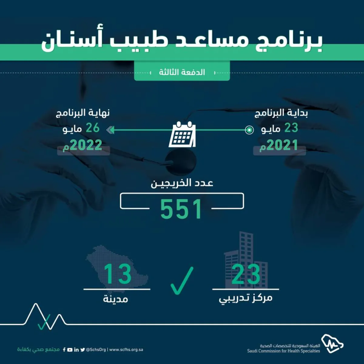 تخريج الدفعة الثالثة لبرنامج مساعد طبيب أسنان
