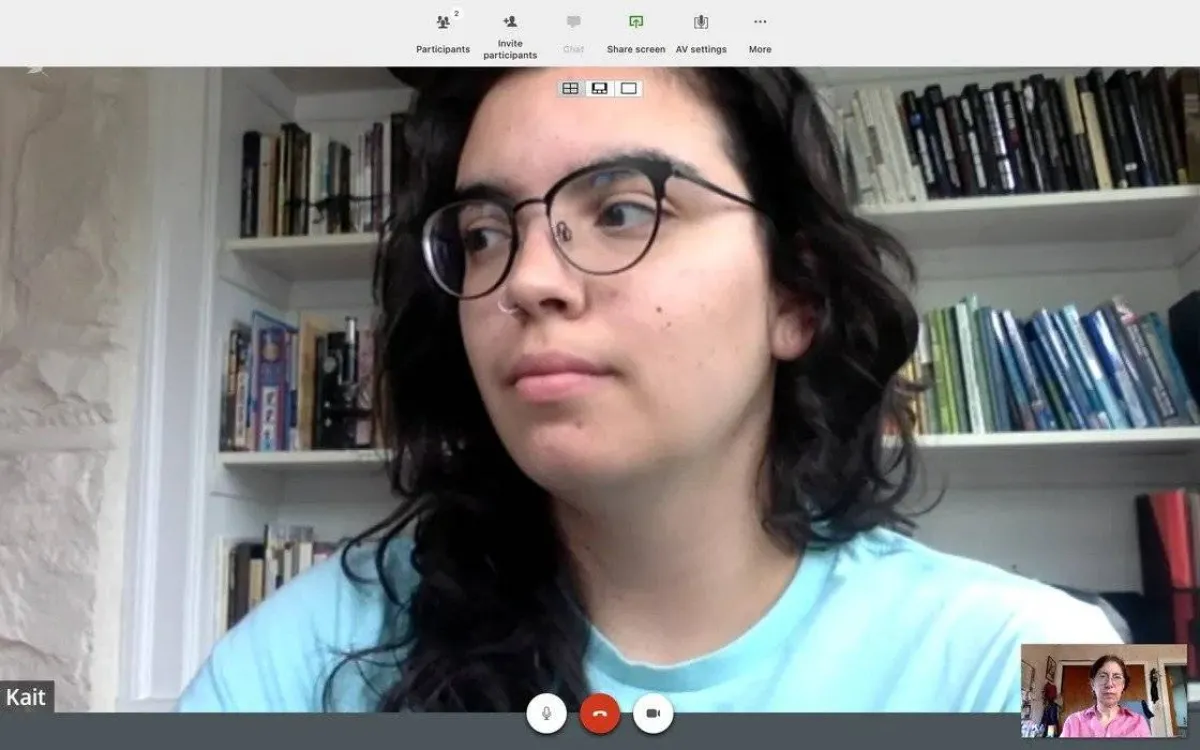 صورة من مكالمة فيديو على تطبيق STARLEAF