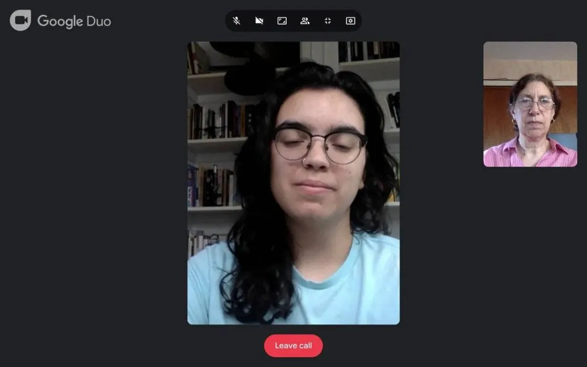 صورة من مكالمة فيديو على تطبيق GOOGLE DUO