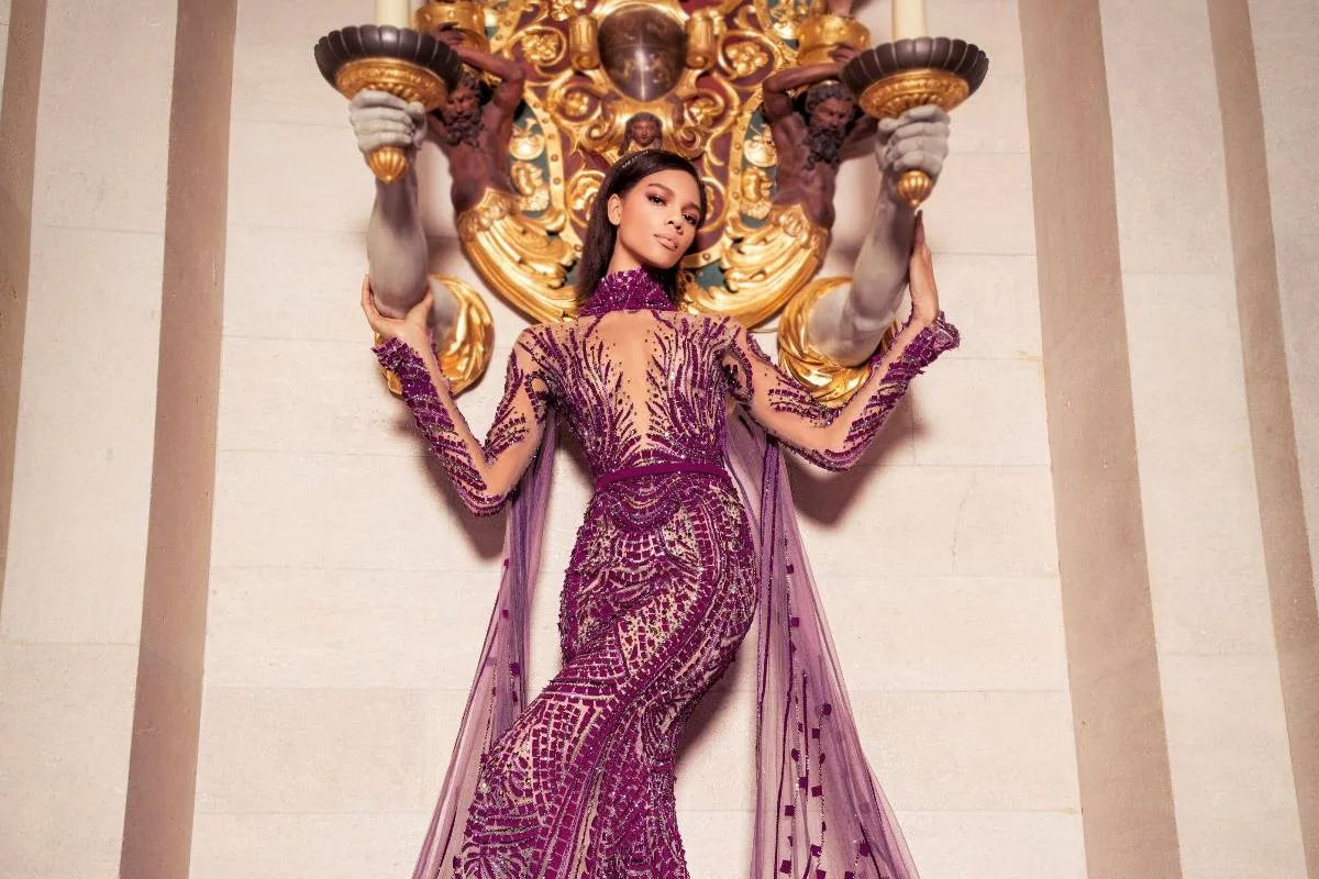 فساتين سهرة دانتيل وشيفون