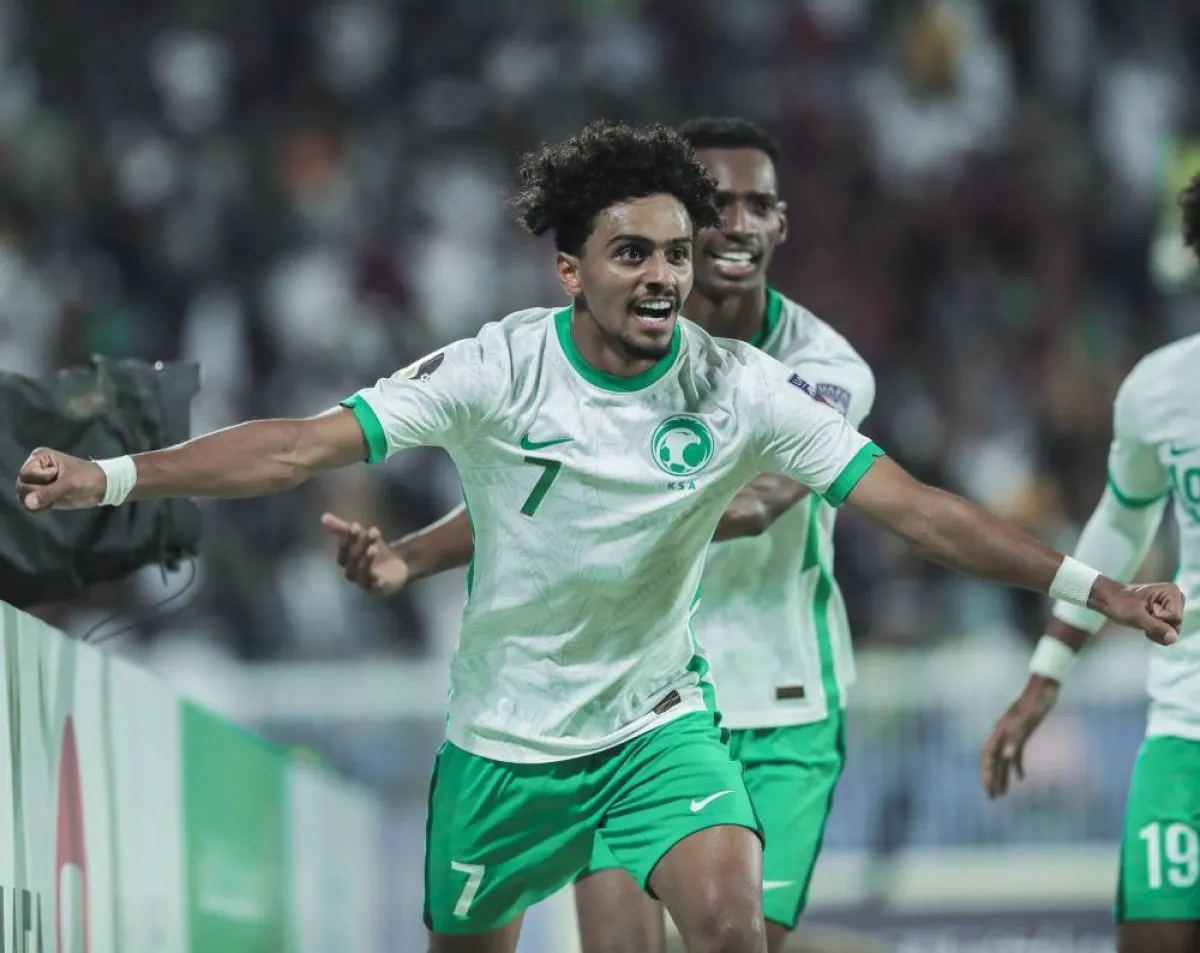 صورة لفرحة لاعبي السعودية
