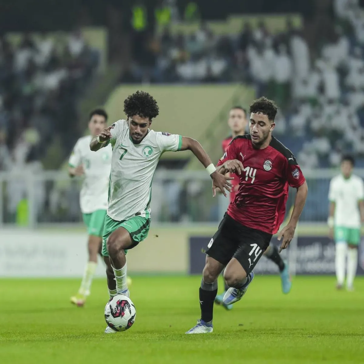 صورة من مباراة نهائي كأس العرب تحت 20 سنة