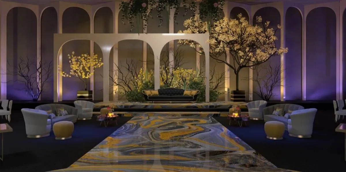 نموذج عن مكان تصوير العروسين