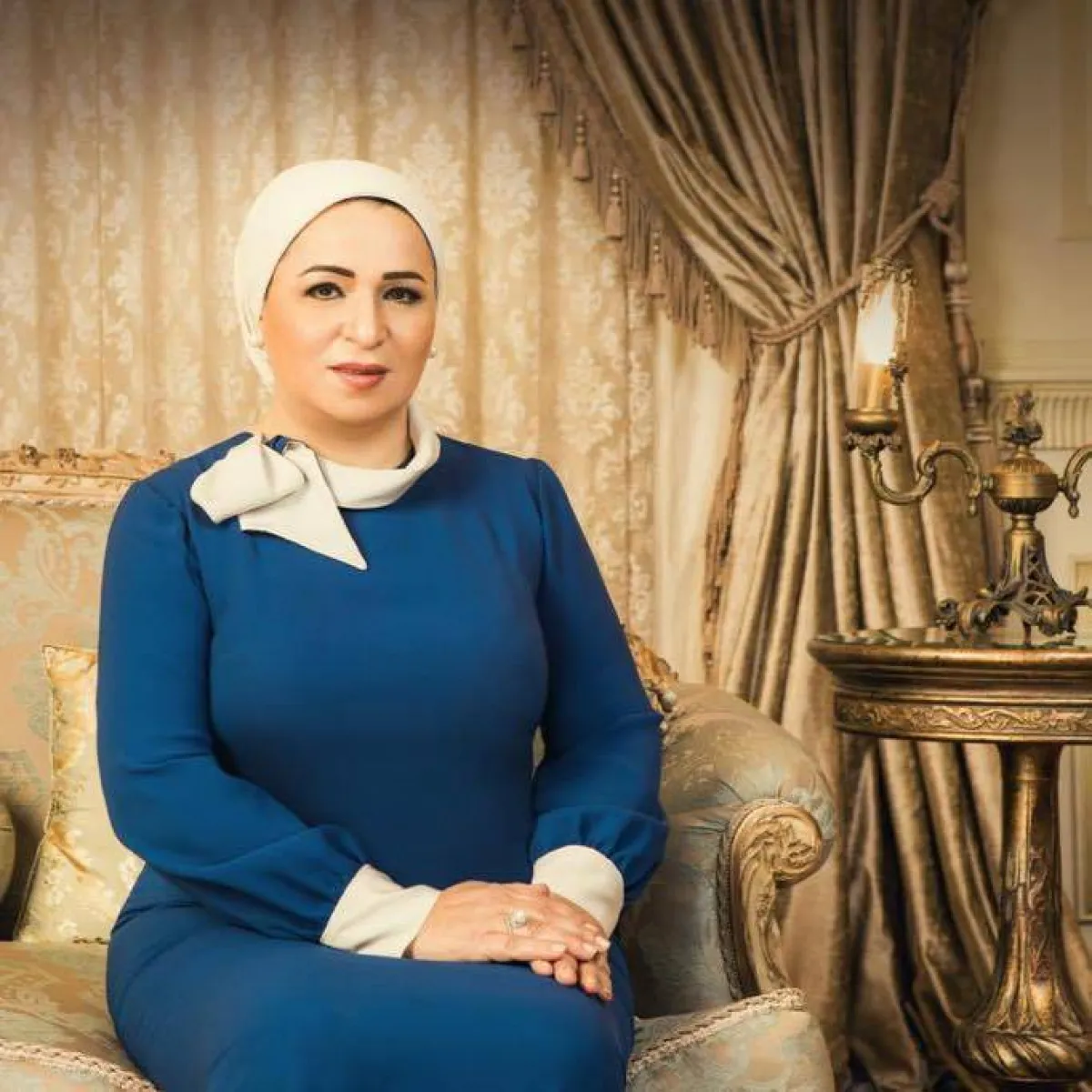 السيدة الأولى انتصار السيسي  - الصورة من حساب السيدة الأولى انتصار السيسي على فيسبوك