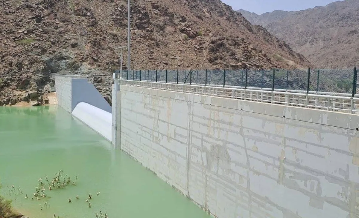 السدود في الإمارات. الصورة من تويتر وزارة الطاقة والبنية التحتية