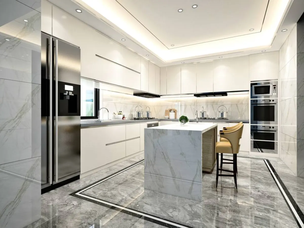 ديكورات فخمة وحديثة في المطبخ 