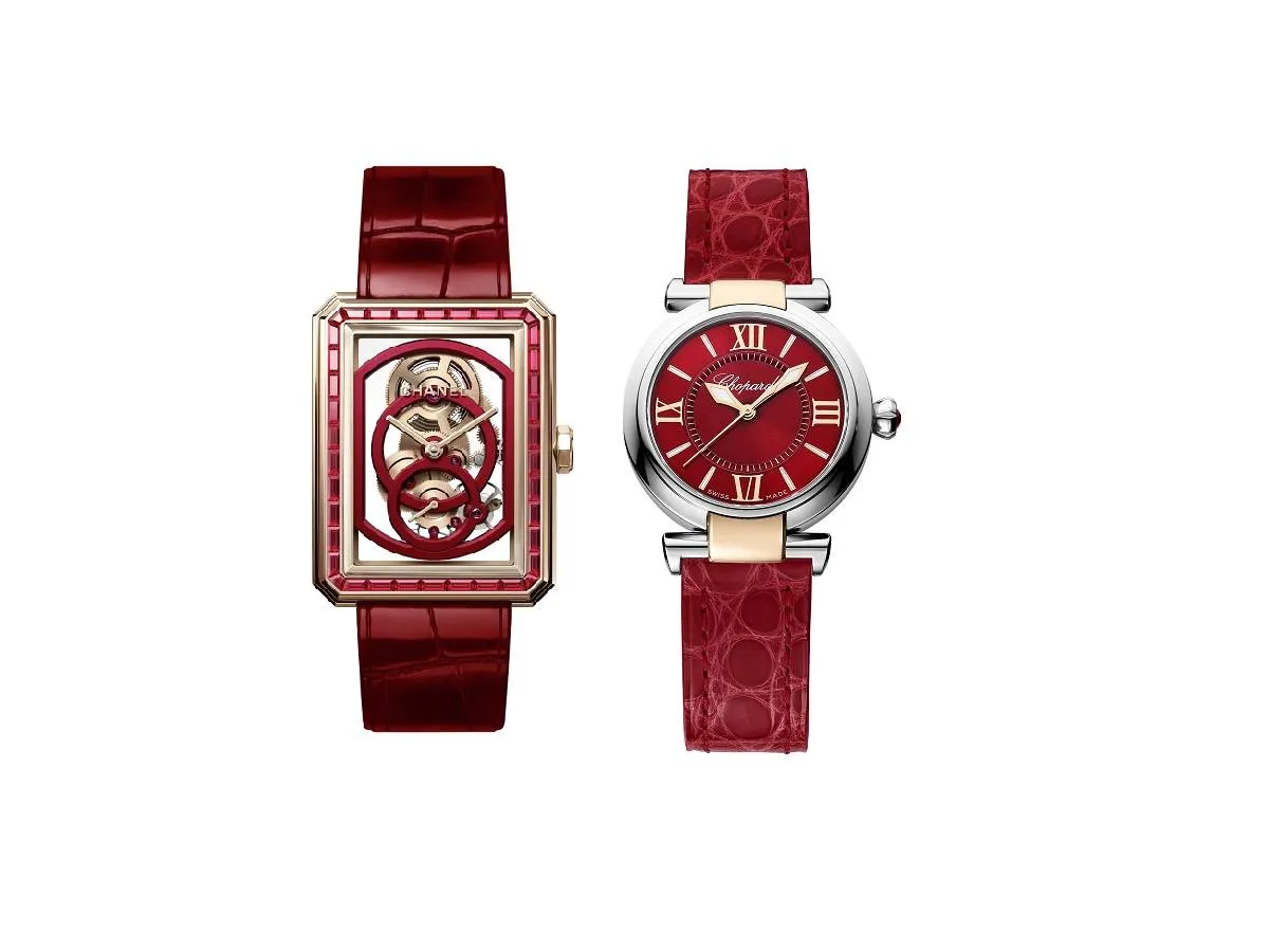 موديلات ساعات بحزام أحمر لصيف 2022