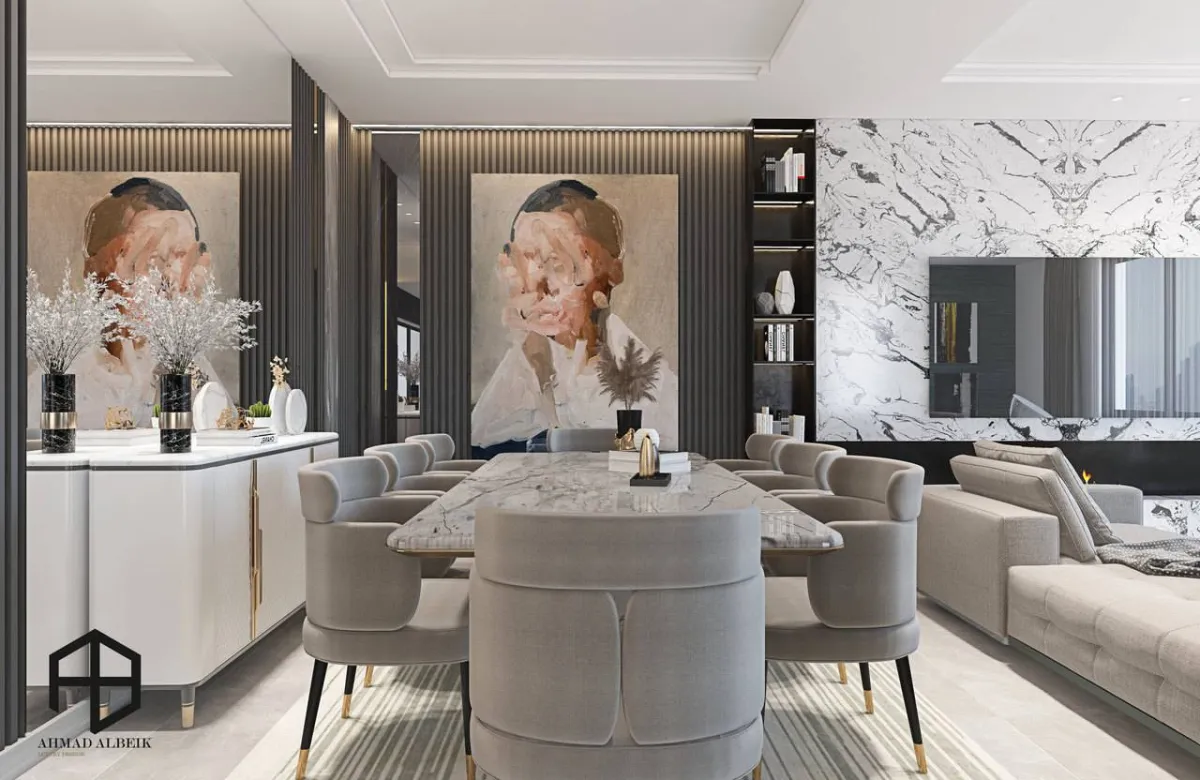 غرفة طعام من تصميم أحمد البيك