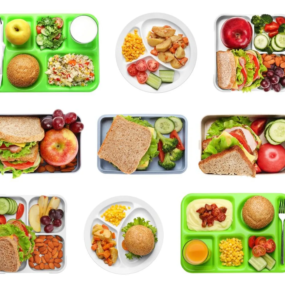 صورة لمجموعة من الوجبات