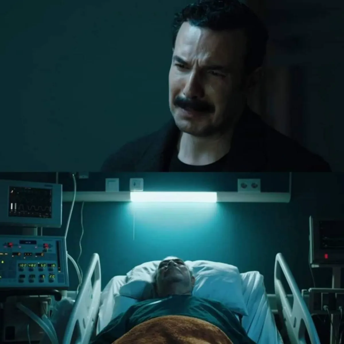 باسل خياط يعاتب والده في مسلسل "منعطف خطر" - سكرين شوت من حساب منصة  شاهد  vip