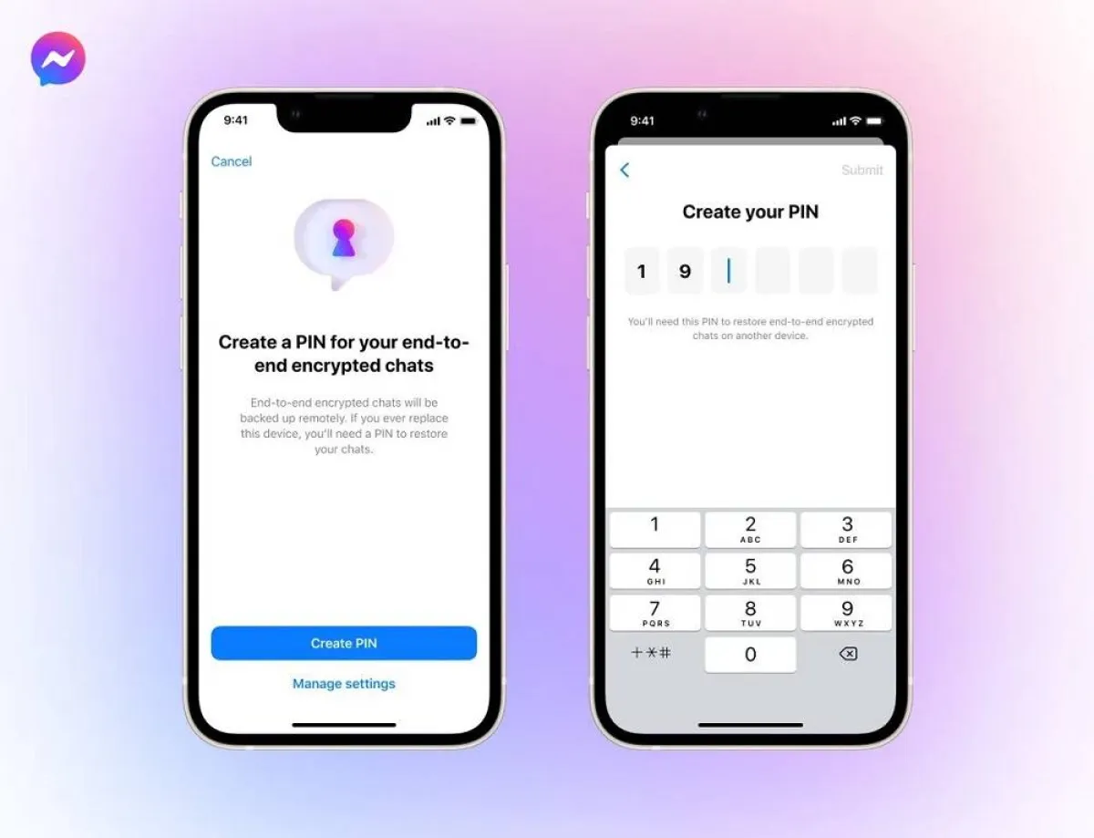 صورة تشفير رسائل ماسنجر من طرف إلى طرف