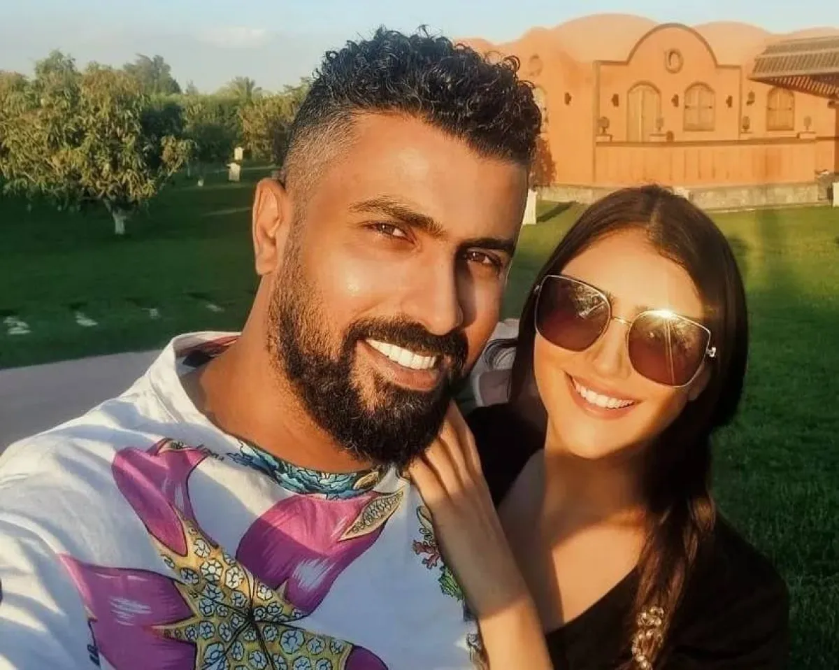 مي عمر ومحمد سامي - الصورة من حساب محمد على إنستجرام