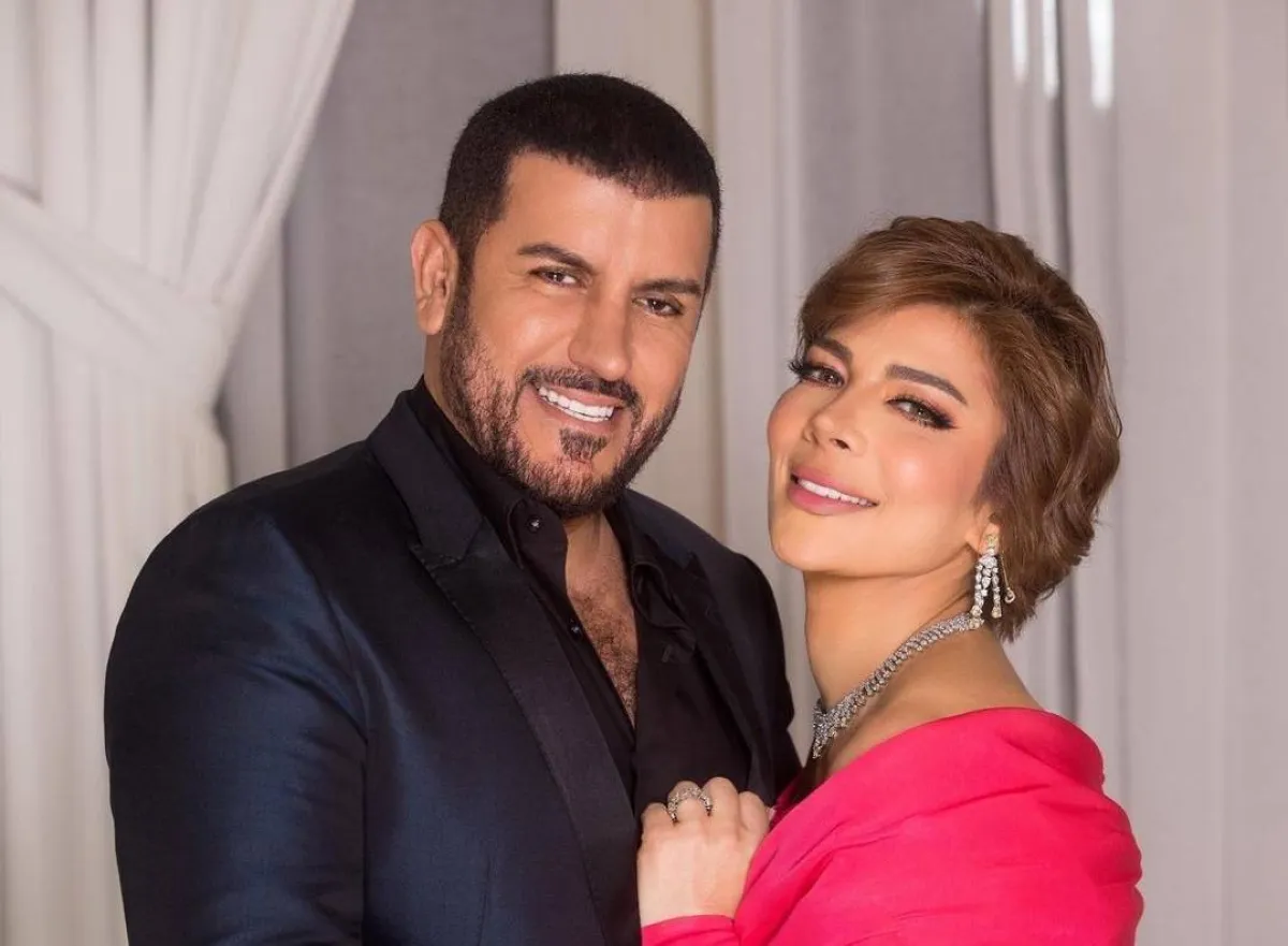 أصالة وزوجها فائق حسن - صورة من حسابها على إنستجرام