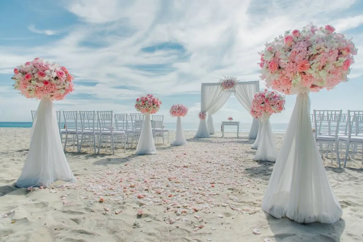 ديكور حفل الخطوبة على الشاطئ