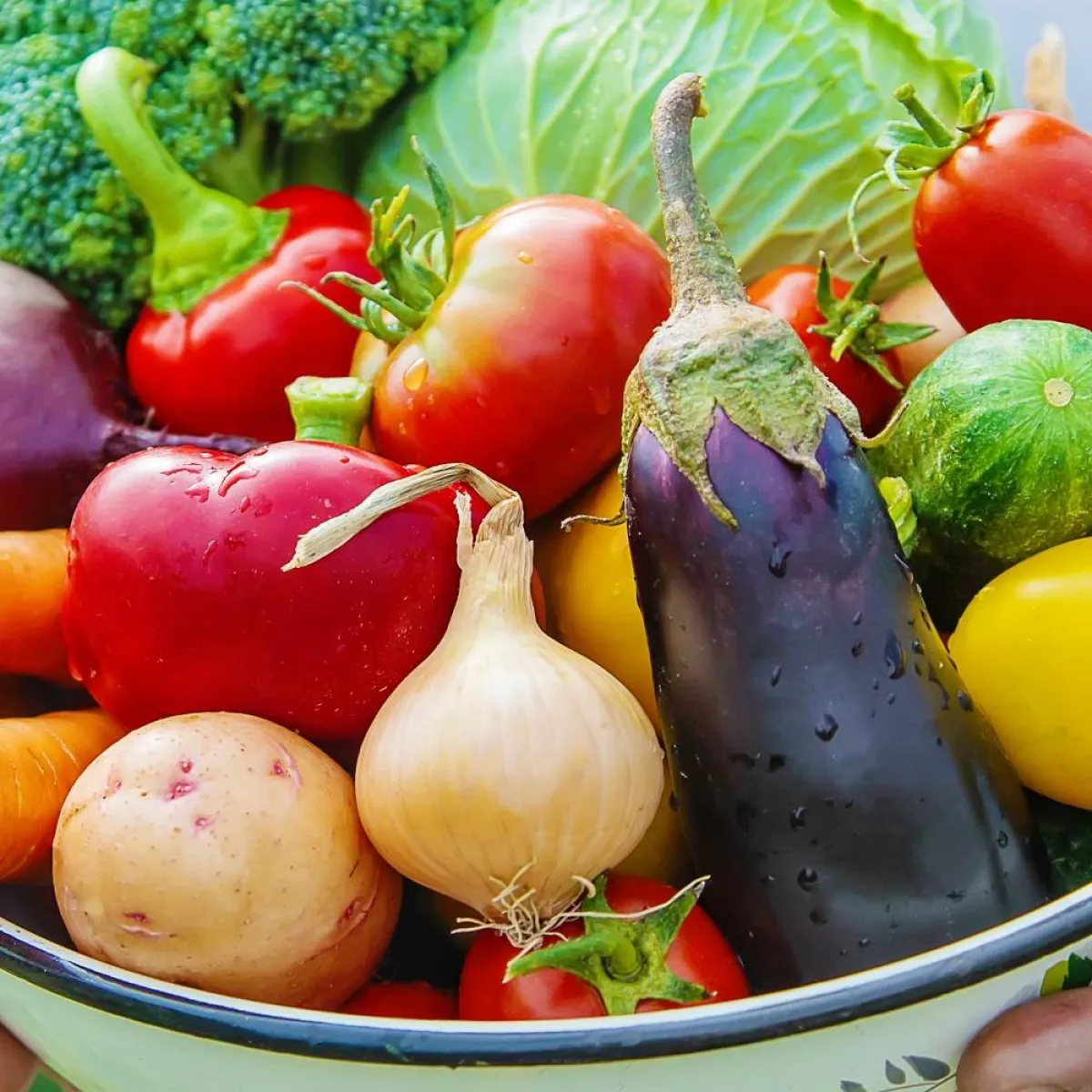 صورة لطبق يحوي خضروات