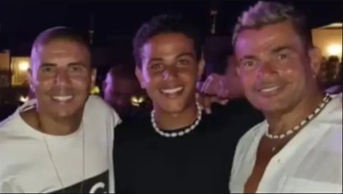 عمرو دياب ونجله عبد الله ومحمد زيدان - الصورة من من حساب محمد زيدان على ستوري إنستغرام