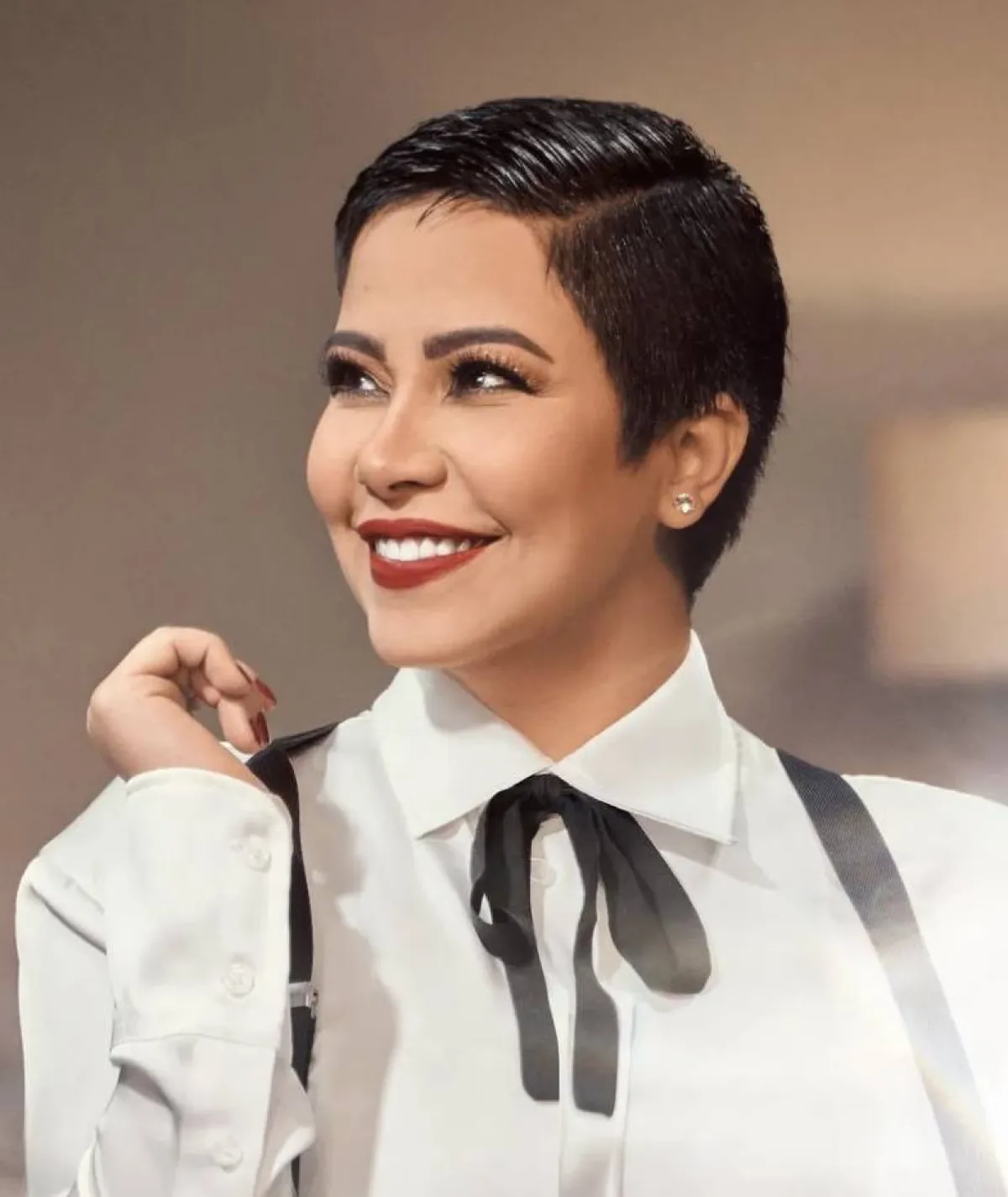 شيرين بالشعر الصبياني - الصورة من حسابها على الانستغرام