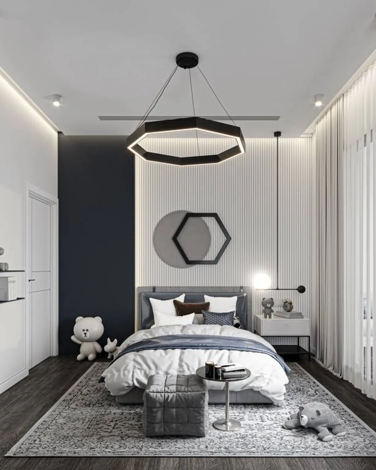 خلفيّة السرير في غرفة الطفل