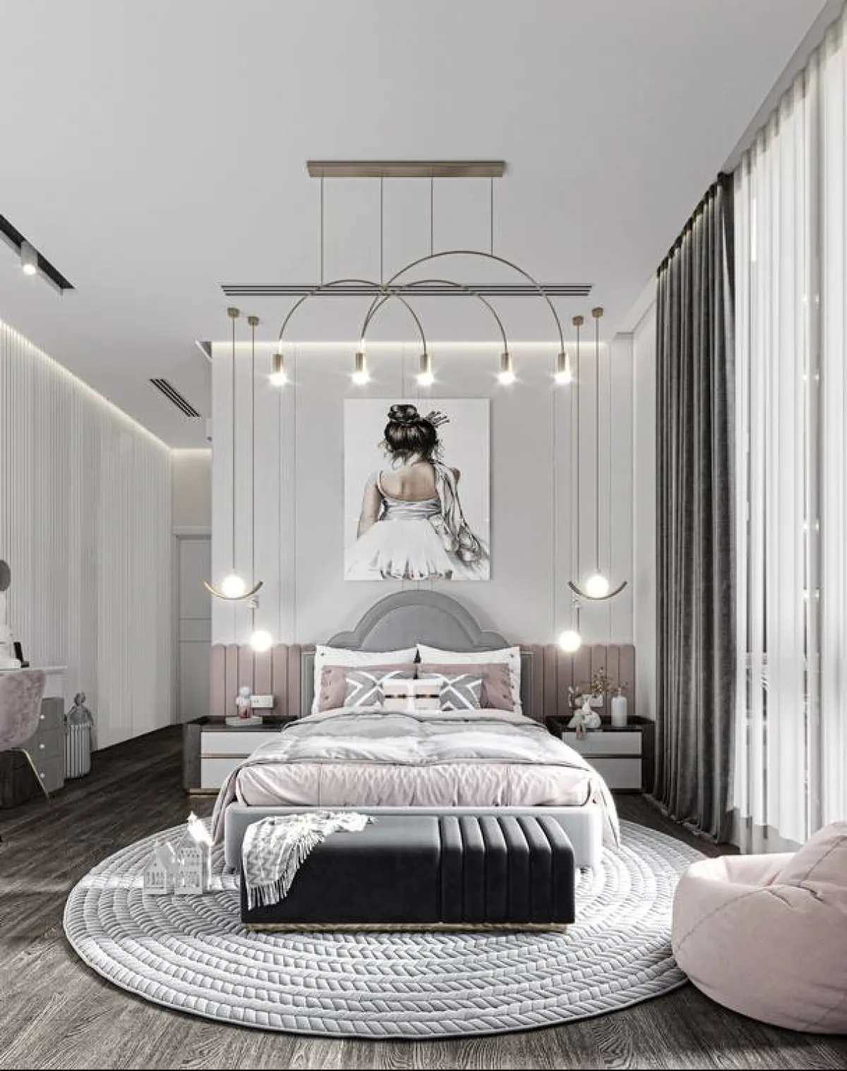 تصميم مميّز لغرفة نوم فتاة مراهقة