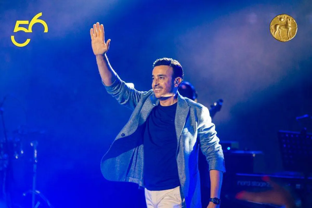 صابر الرباعي في حفلته الليلة الماضية بمهرجان قرطاج- الصورة من موقع المهرجان على الفيس بوك