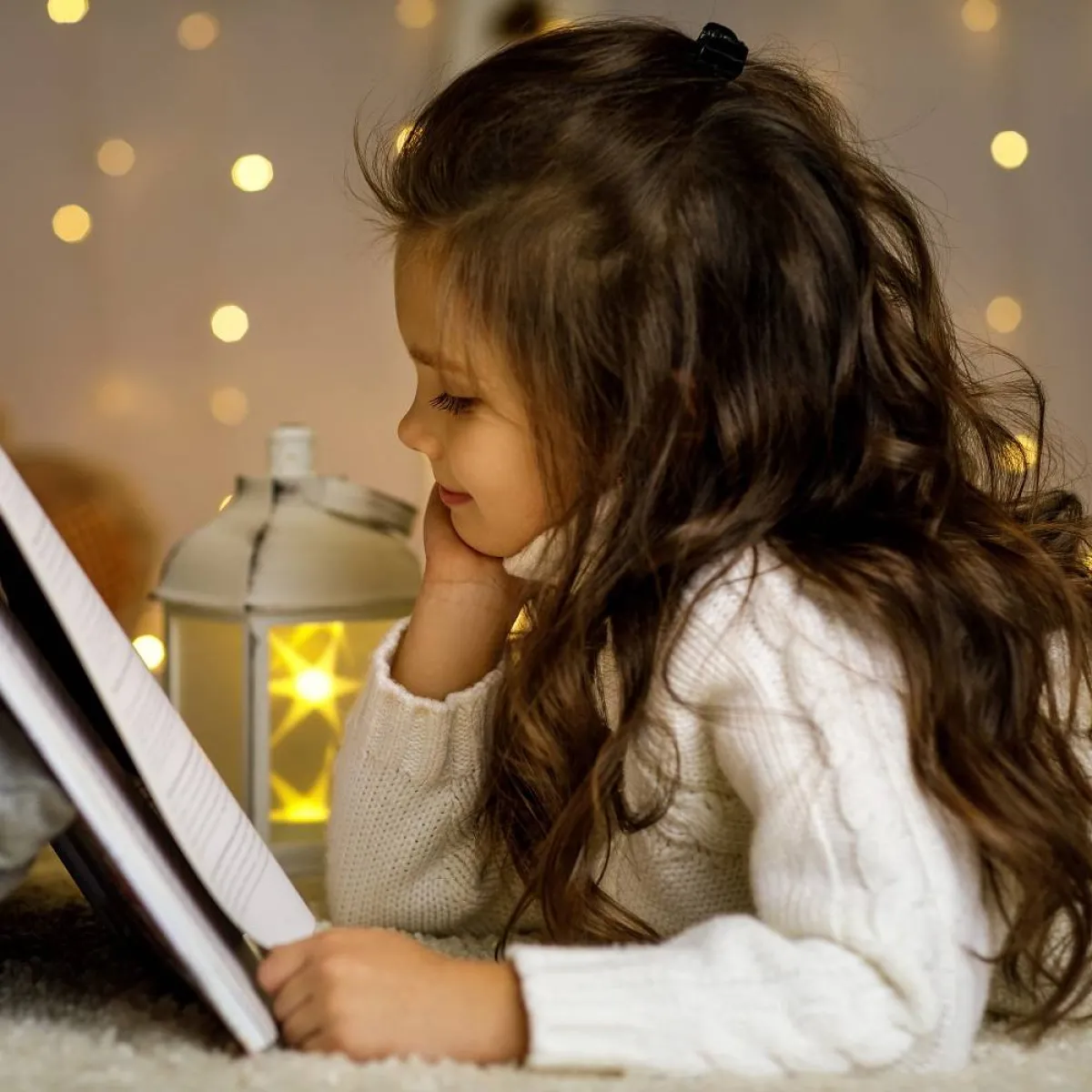 صورة لطفلة تقرأ