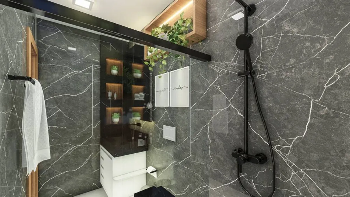 الرخام الأسود يدلّ إلى الفخامة